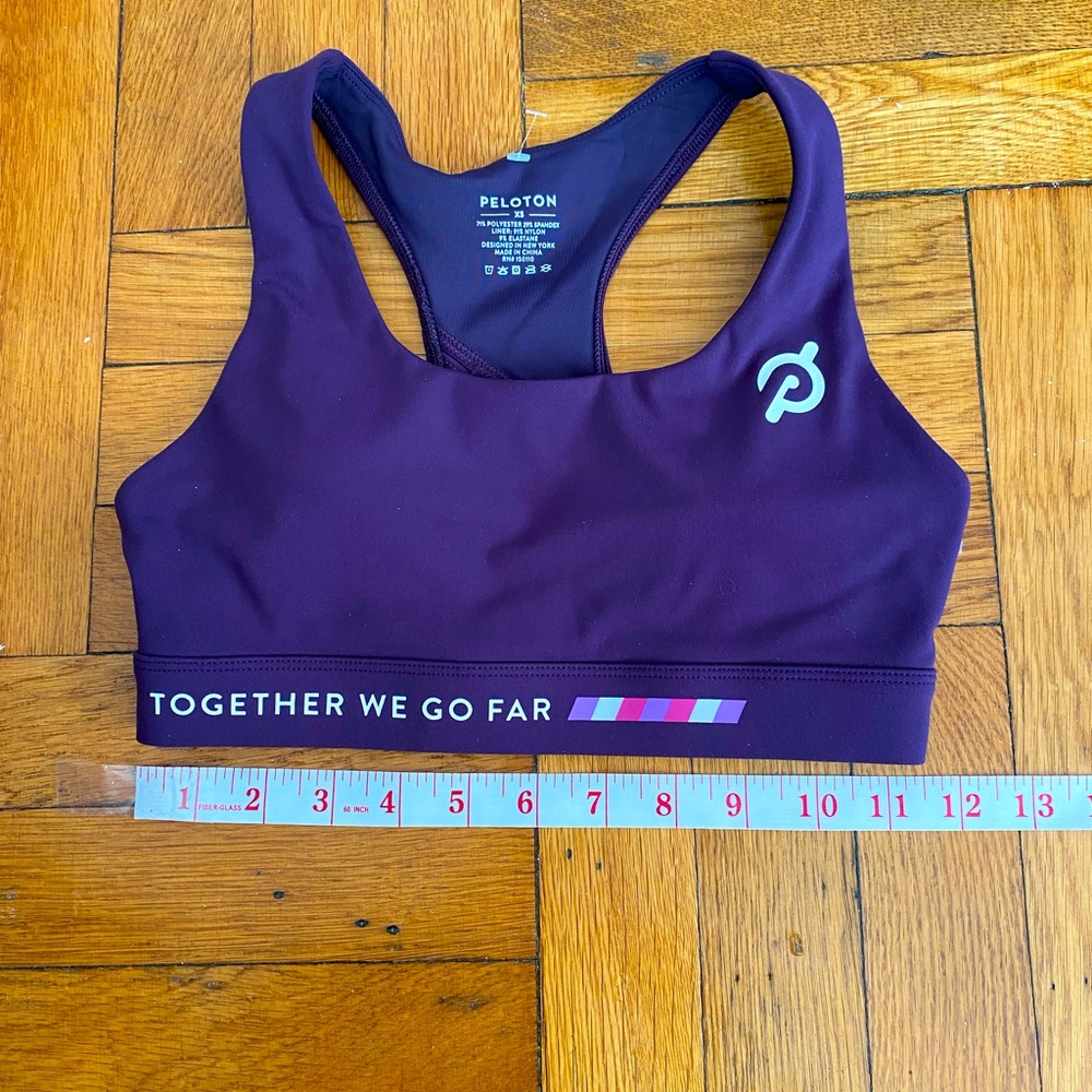 PELOTON Racerback Sports Bra Size XS Purple Athletic Yoga Running Cycling